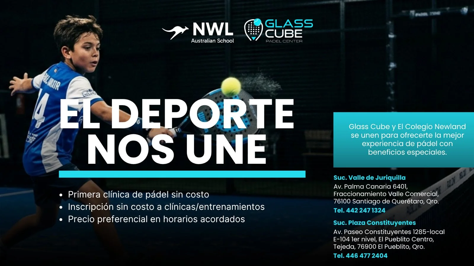 Glass Cube Padel Center promotion, NWL community